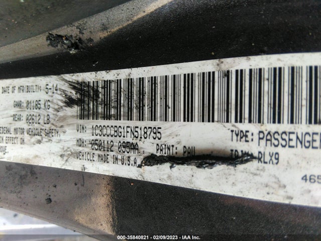 1C3CCCBG1FN518795 Chrysler 200 S