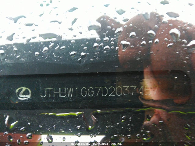 JTHBW1GG7D2037457 Lexus Es 300h Hybrid