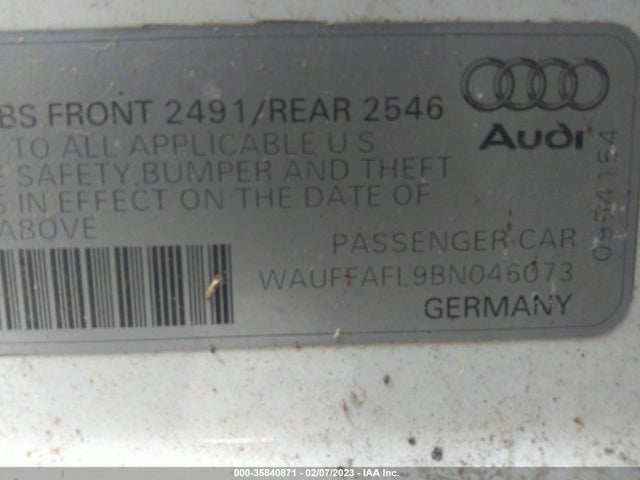 Audi A4 2011 WAUFFAFL9BN046073 Image 9