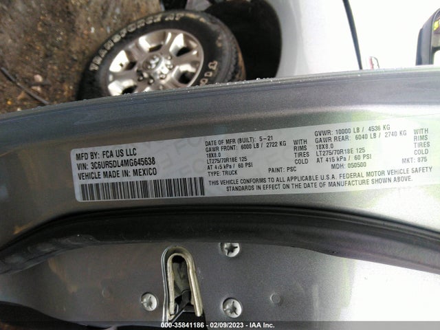 RAM 2500 Big Horn 2021 3C6UR5DL4MG645638 Image 10