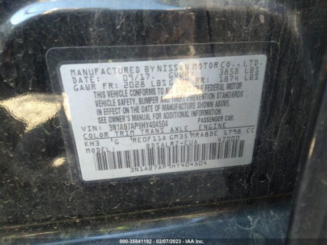 3N1AB7AP9HY404504 Nissan SENTRA SR
