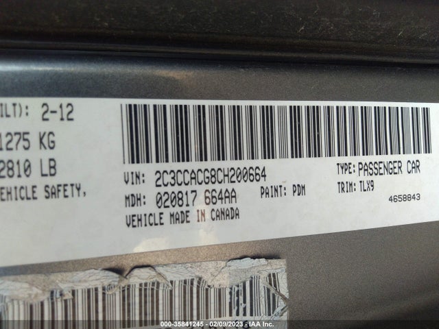 2C3CCACG8CH200664 Chrysler 300 Limited