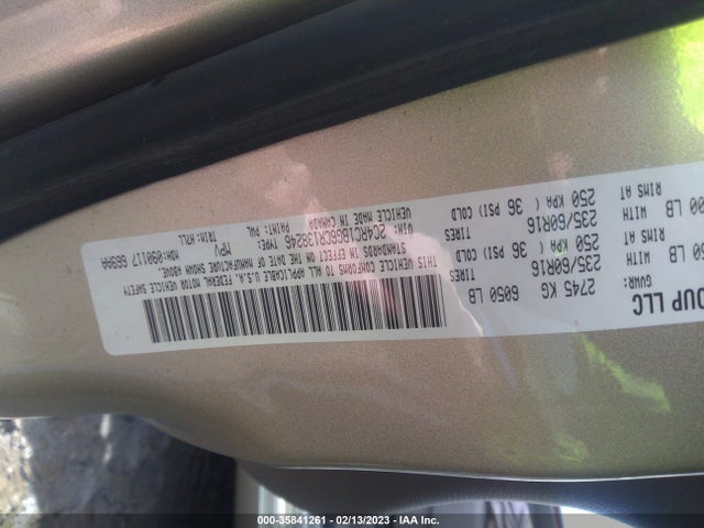 2C4RC1BG6CR138246 Chrysler Town & Country
