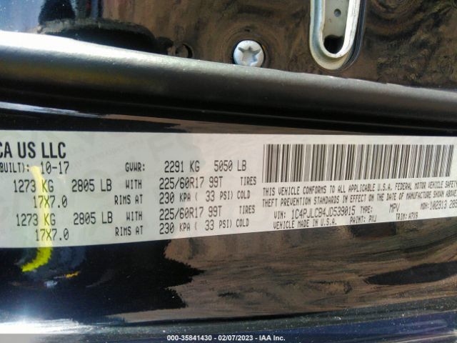 1C4PJLCB4JD539015 Jeep Cherokee Latitude