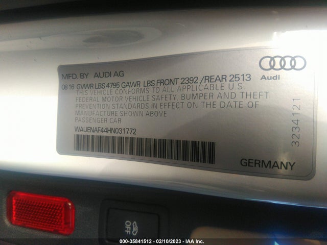 WAUENAF44HN031772 Audi A4 Premium Plus