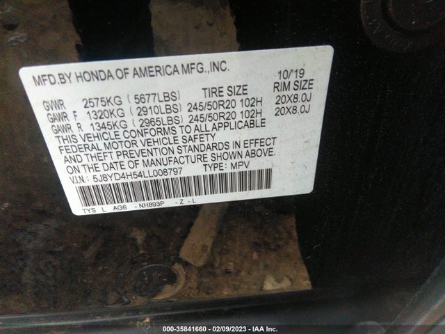 2020 Acura MDX, VIN: 5J8YD4H54LL008797