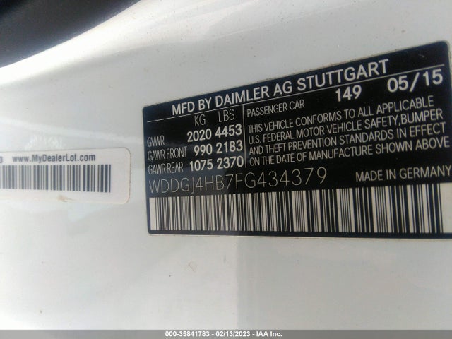 WDDGJ4HB7FG434379 Mercedes-Benz C-class C 250