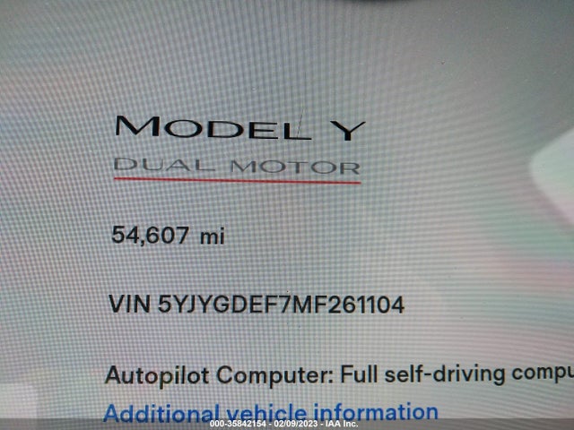 Tesla Model Y Performance 2021 5YJYGDEF7MF261104 Image 8