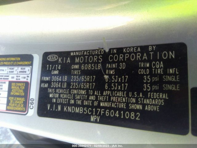 KNDMB5C17F6041082 KIA SEDONA LX