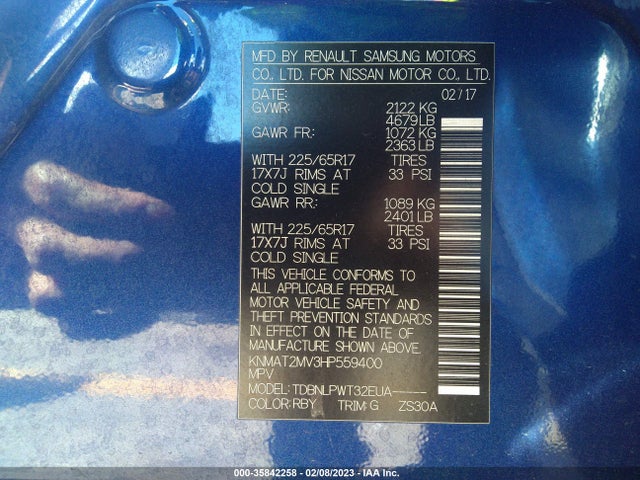 Nissan ROGUE S 2017 KNMAT2MV3HP559400 Image 9