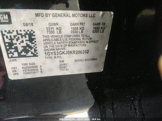 Cadillac ESCALADE ESV 2019 1GYS3GKJ0KR206202 Image 10