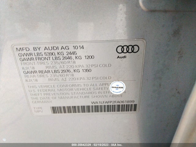WA1LFAFP2FA061899 Audi Q5 Premium Plus