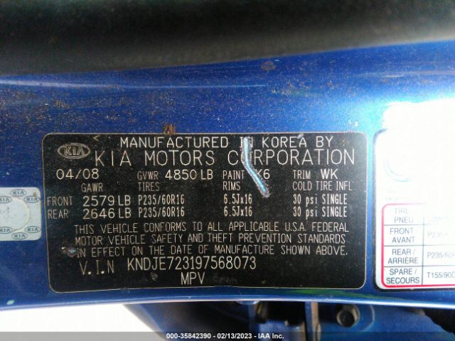 KNDJE723197568073 KIA Sportage Ex