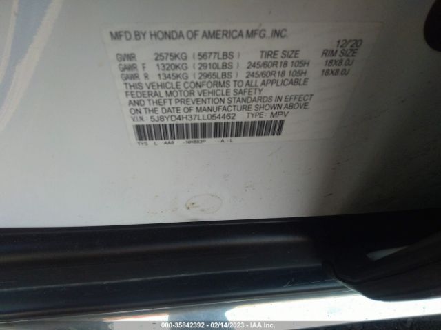 5J8YD4H37LL054462 Acura MDX
