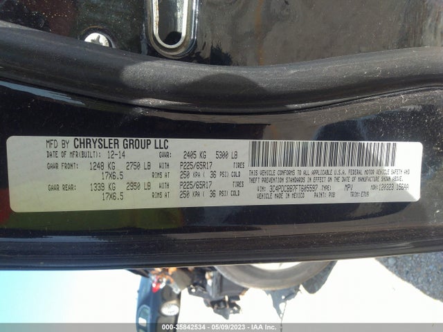 Dodge Journey Sxt 2015 3C4PDCBB7FT605597 Image 9