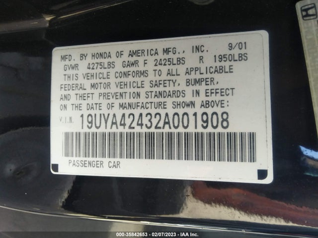 Acura CL 2002 19UYA42432A001908 Image 10