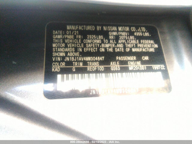 2021 Nissan Rogue, VIN: JN1BJ1AV4MW304847