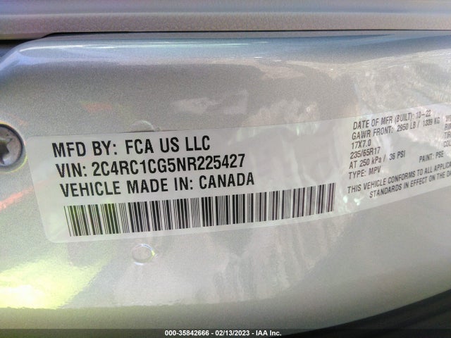 2022 Chrysler Voyager, VIN: 2C4RC1CG5NR225427