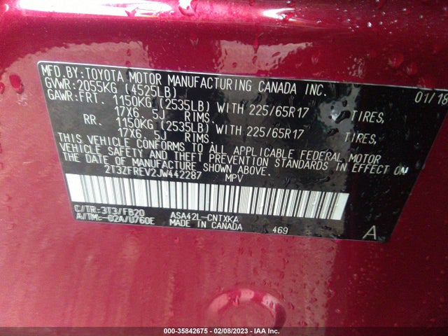 Toyota RAV4 LE 2018 2T3ZFREV2JW442287 Image 9