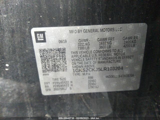 1GKS2CKJ5LR103204 GMC YUKON DENALI