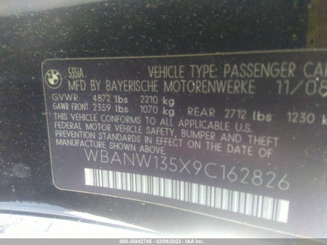 BMW 5 Series 2009 WBANW135X9C162826 Image 9