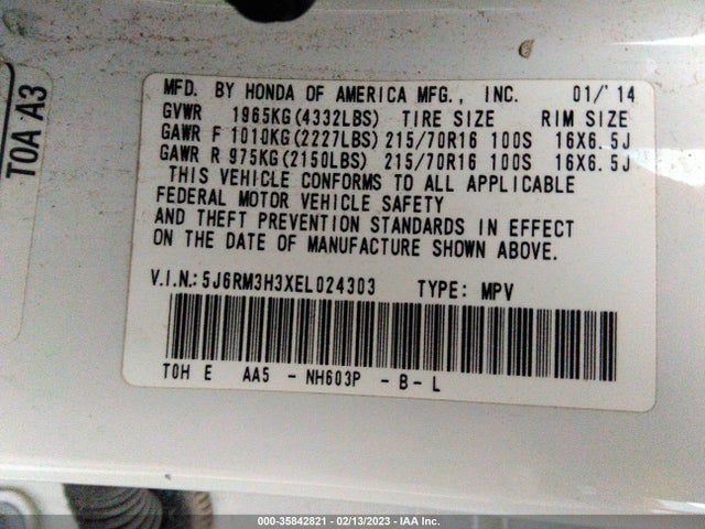 Honda CR-V LX 2014 5J6RM3H3XEL024303 Image 9