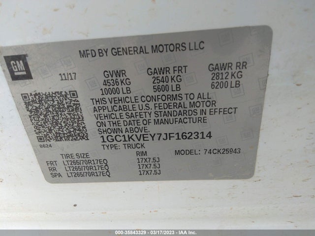 Chevrolet Silverado 2500hd Lt 2018 1GC1KVEY7JF162314 Image 10