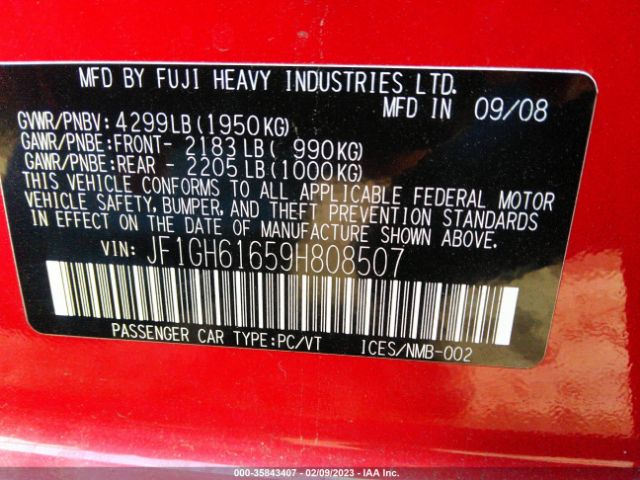 JF1GH61659H808507 Subaru Impreza Wagon I