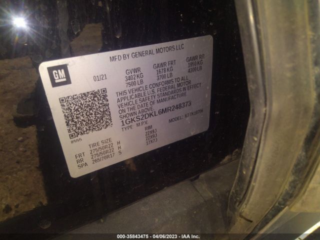 1GKS2DKL6MR248373 GMC Yukon