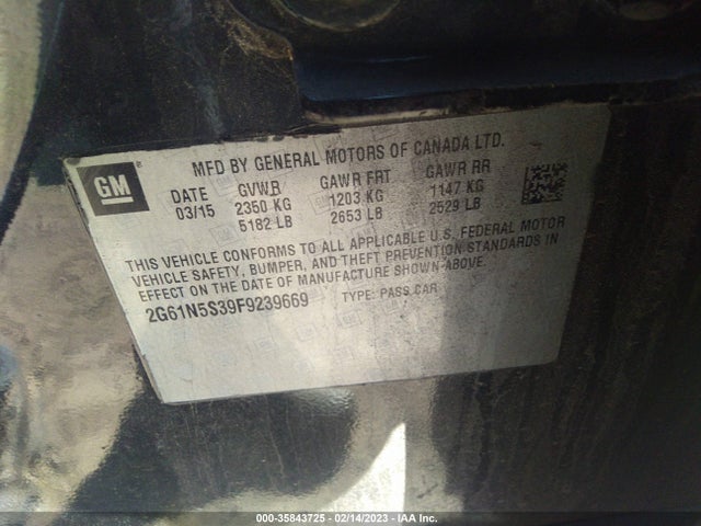 2G61N5S39F9239669 Cadillac XTS LUXURY