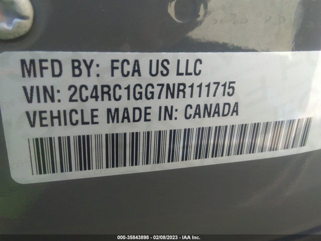 2022 Chrysler Pacifica, VIN: 2C4RC1GG7NR111715