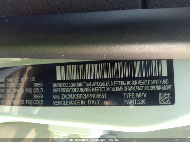 2021 Jeep Renegade, VIN: ZACNJCBB2MPN08681