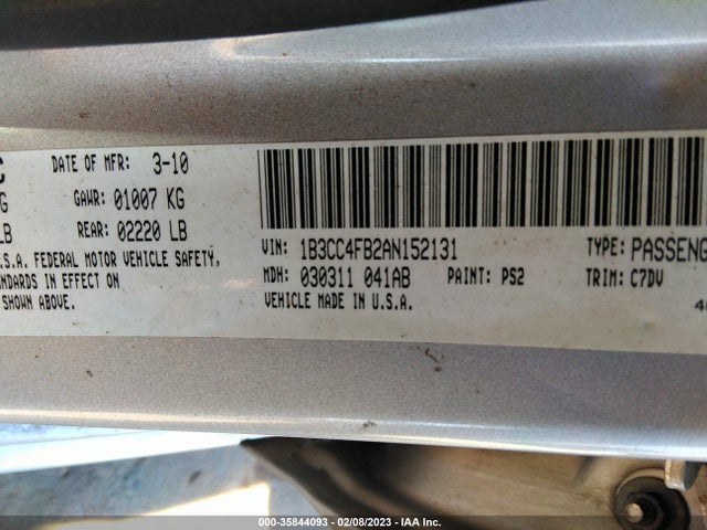 Dodge Avenger Sxt 2010 1B3CC4FB2AN152131 Image 10