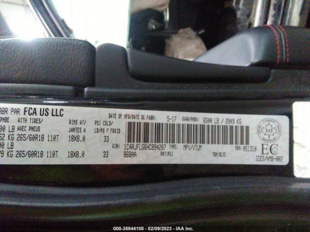 1C4RJFLG6HC894287 Jeep Grand Cherokee Trailhawk