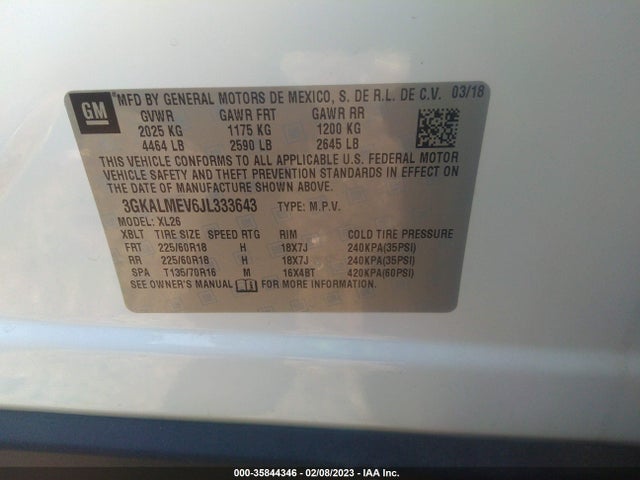 GMC Terrain Sle 2018 3GKALMEV6JL333643 Image 9