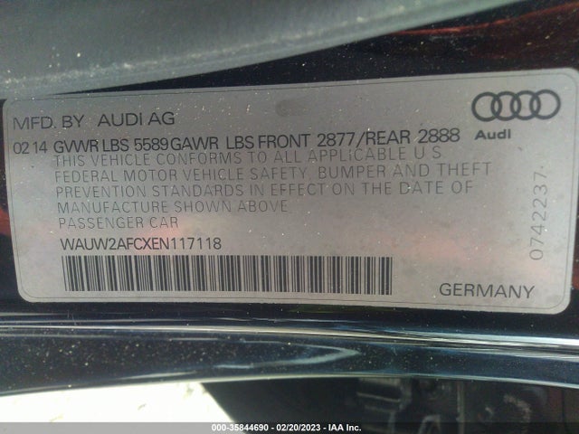 2014 Audi S7, VIN: WAUW2AFCXEN117118