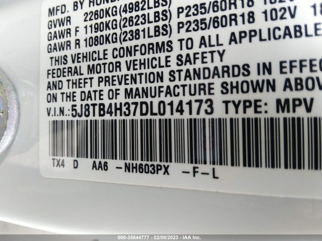 Acura RDX 2013 5J8TB4H37DL014173 Image 10