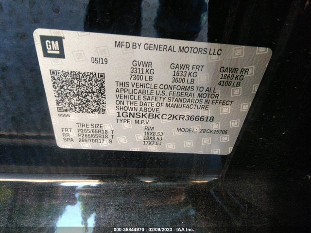 Chevrolet Tahoe Lt 2019 1GNSKBKC2KR366618 Image 10