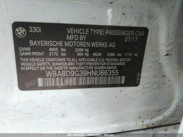 WBA8D9G39HNU66355 BMW 3 Series 330i Xdrive