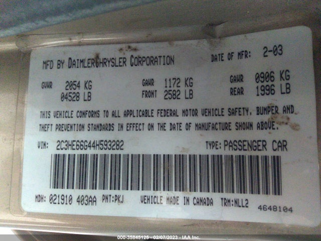 2C3HE66G44H593282 Chrysler 300M