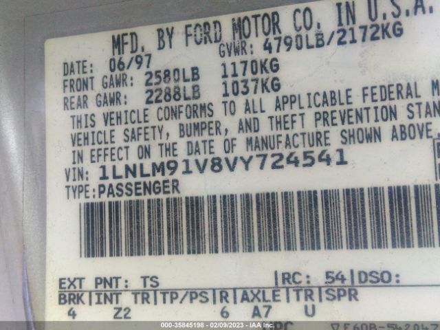 1LNLM91V8VY724541 Lincoln MARK VIII