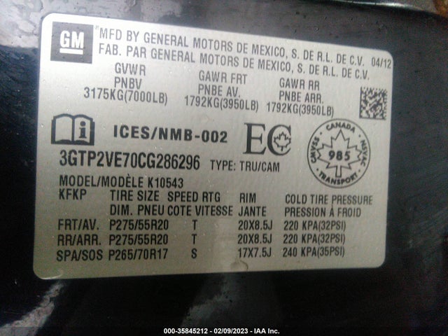 GMC Sierra 1500 Sle 2012 3GTP2VE70CG286296 Image 10