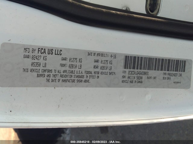 Dodge Charger Sxt 2016 2C3CDXJG4GH238031 Image 9