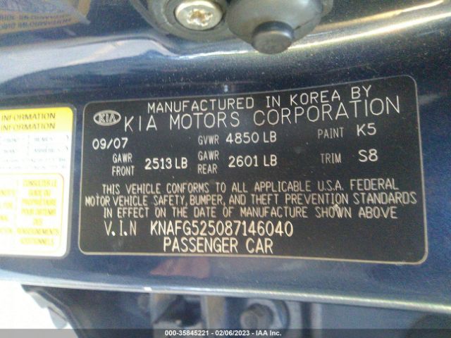 KNAFG525087146040 KIA Rondo Lx