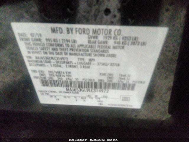 Ford Ecosport Se 2020 MAJ6S3GL9LC314972 Image 9