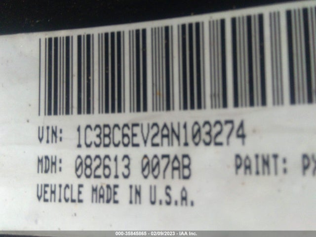1C3BC6EV2AN103274 Chrysler Sebring Limited