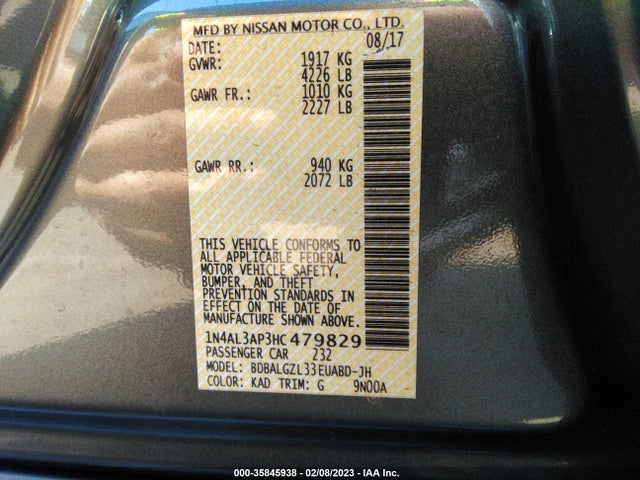 Nissan Altima 2017 1N4AL3AP3HC479829 Image 22