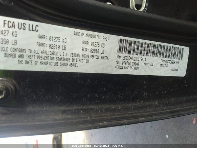 2C3CCARG2JH118014 Chrysler 300 Touring L