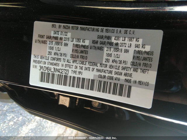 2022 Mazda CX-30, VIN: 3MVDMBAL3NM402723