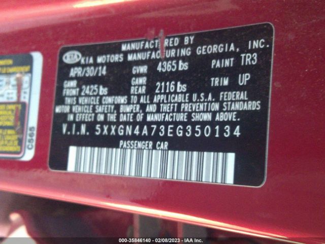 5XXGN4A73EG350134 KIA OPTIMA EX